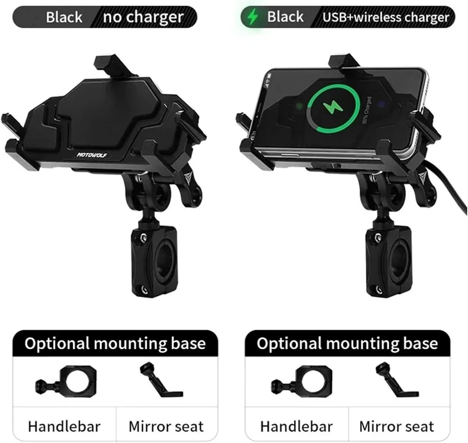 オートバイ自転車電話ホルダーワイヤレス充電器磁気防水 USB バイク